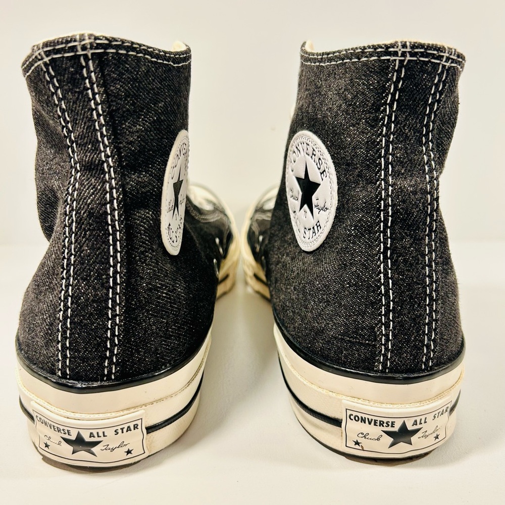 Converse Chuck 70 Black Denim High Tops – Men’s 7/Women’s 9 - Picture 4 of 10
